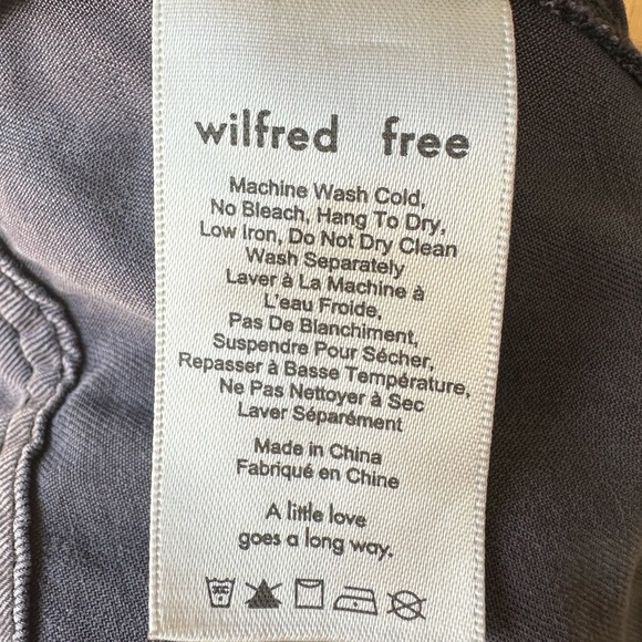 Wilfred Free Aritizia Wide Leg Gray Tencel Cropped Pant - Picture 8 of 10